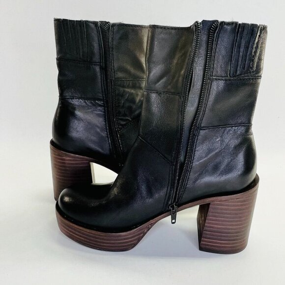 Lucky Brand Omarey Platform Boot Women's Size 6 in Black Block Heel Inside Zip - Picture 8 of 15